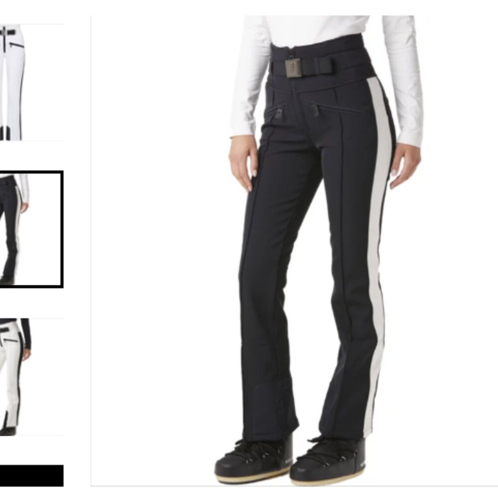 Toni Sailer Winni Ski Pants for Women - Black and White - NWOT - EU 36